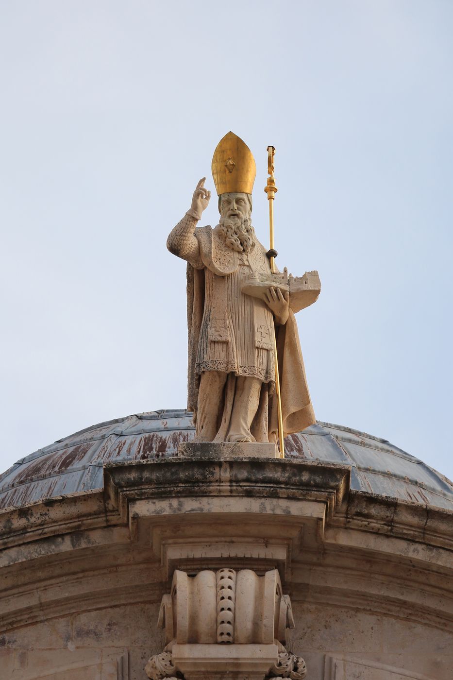 Facade of St. Blaise's Church on Stradun