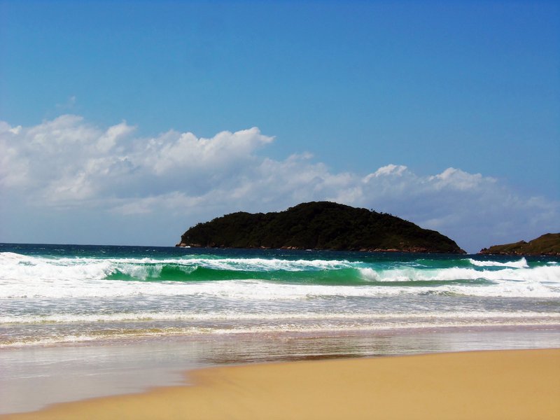 Coastal headland at Costão do Santinho near Trilha do Morro das Aranhas