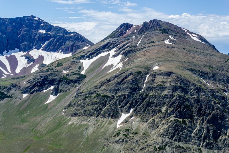 View toward Appistoki Peak from the Scenic Point trail above Two Medicine valley