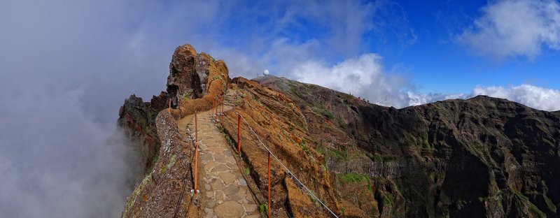 Pico do Arieiro summit above clouds Madeira volcanic peaks