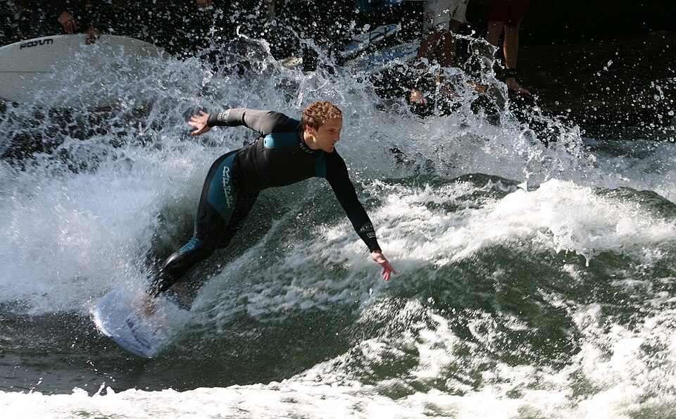 Eisbach surfers in the English Garden