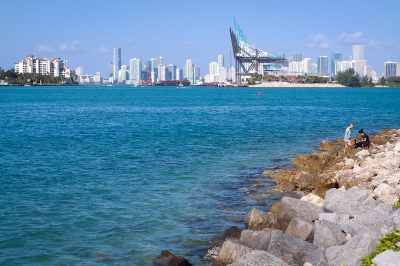 Miami skyline from South Pointe Park