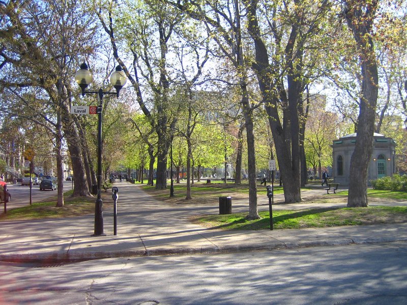 Square Saint-Louis Victorian square, Plateau Mont-Royal, Montreal