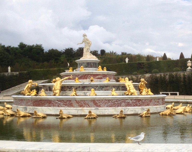Latona Fountain and the central axis of the gardens of Versailles
