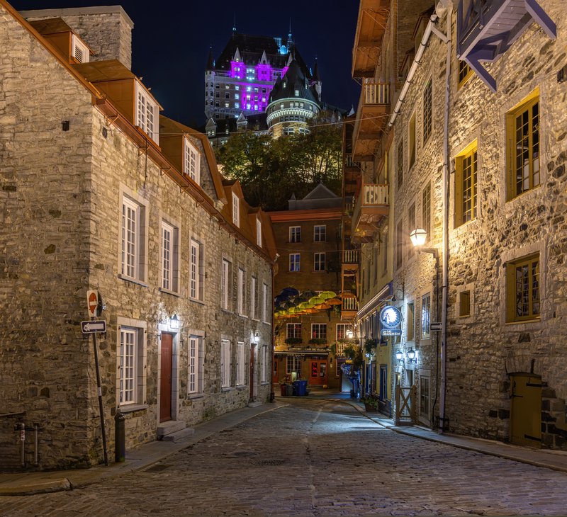 Rue du Petit-Champlain cobblestone street Lower Town