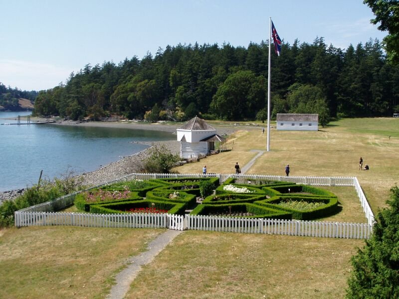 English Camp barracks at Garrison Bay