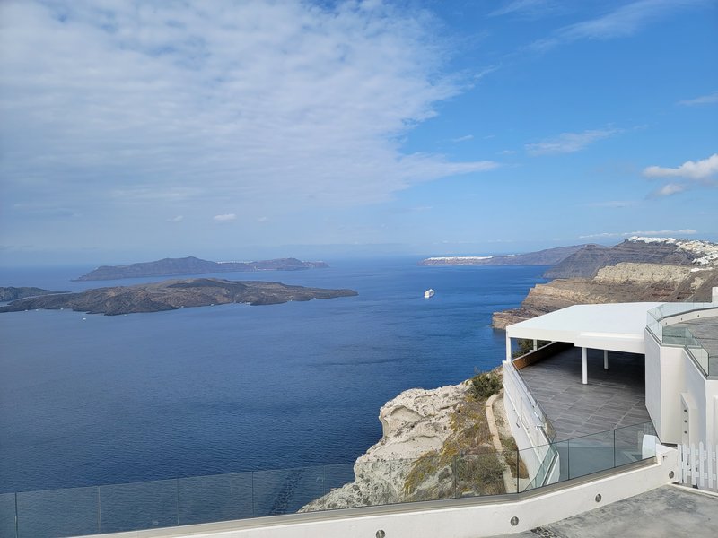 Santo Wines caldera terrace