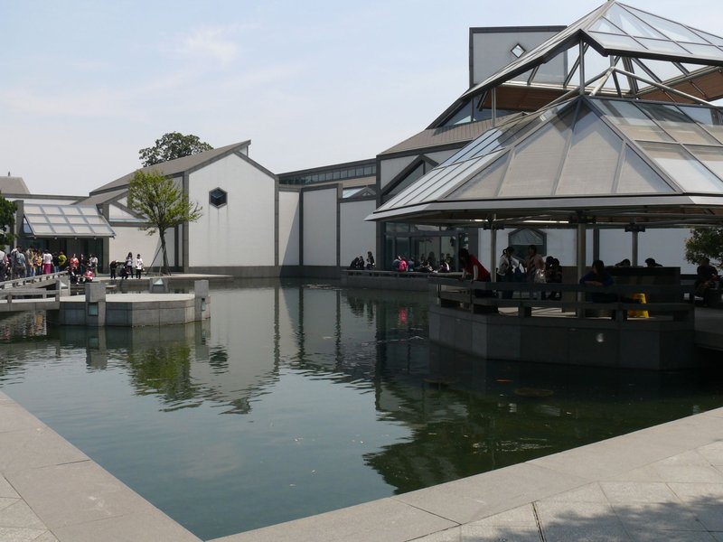 Suzhou Museum I.M. Pei new buildings whitewashed angular architecture