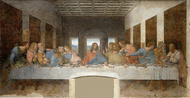 Leonardo's The Last Supper mural in Milan