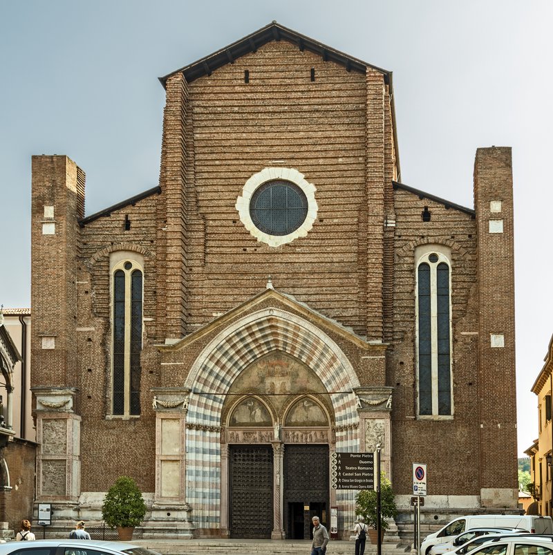 Sant'Anastasia church, Verona, seen from Torre dei Lamberti