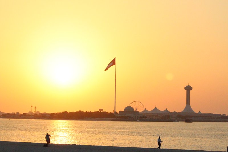 Corniche Beach at sunset, Abu Dhabi