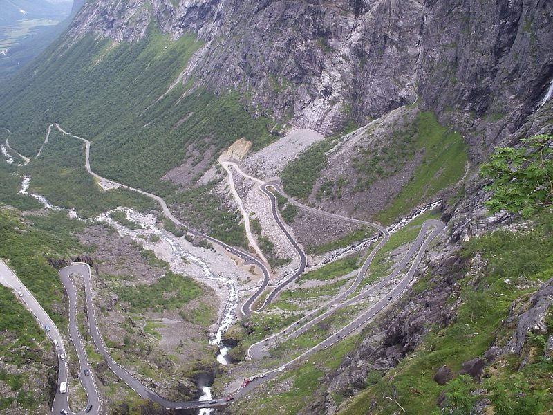 Trollstigen mountain road 11 hairpins Norway