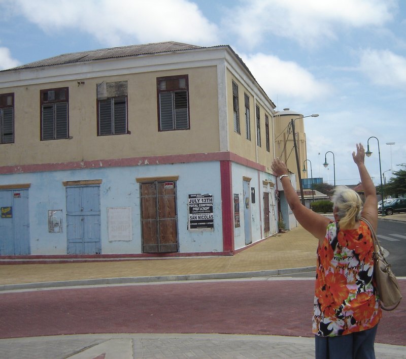 Colorful mural on a building in San Nicolas, Aruba