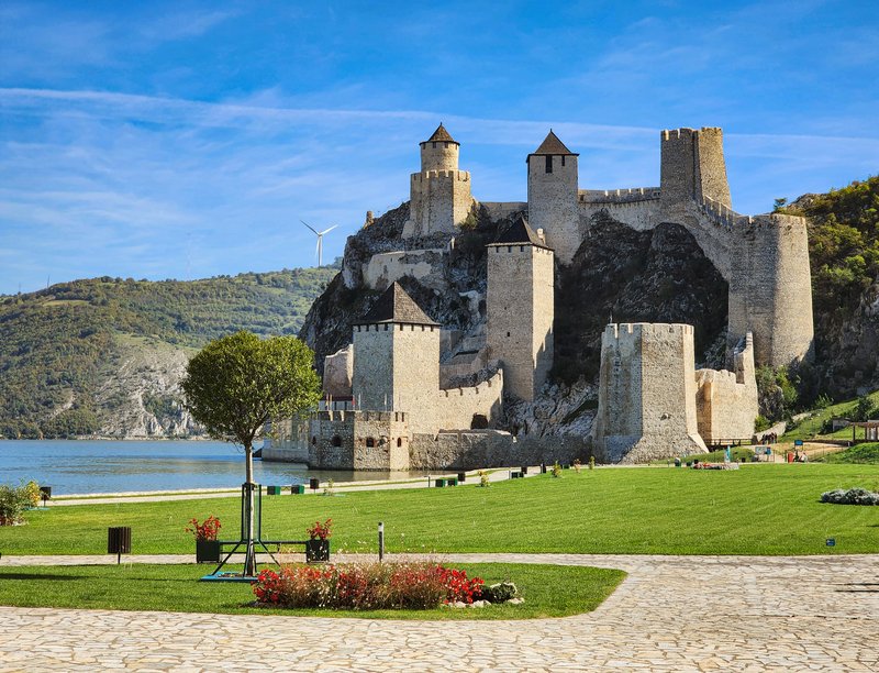 Golubac Fortress beside the Danube