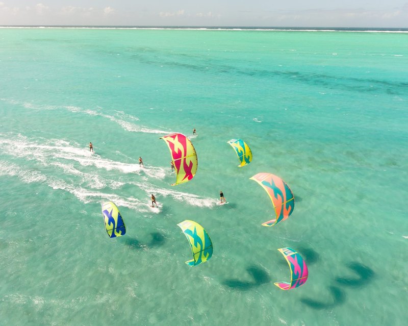 Kitesurfers at Bulabog Beach, Boracay