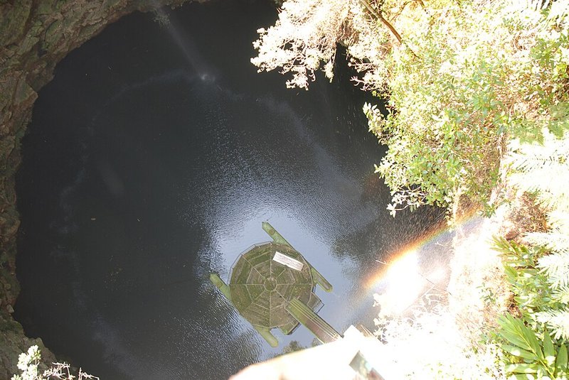Deep circular sinkhole at Furnas, Vila Velha State Park, Ponta Grossa