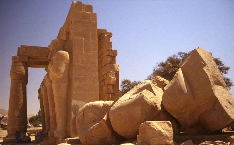Ramesseum — fallen colossus of Ramesses II