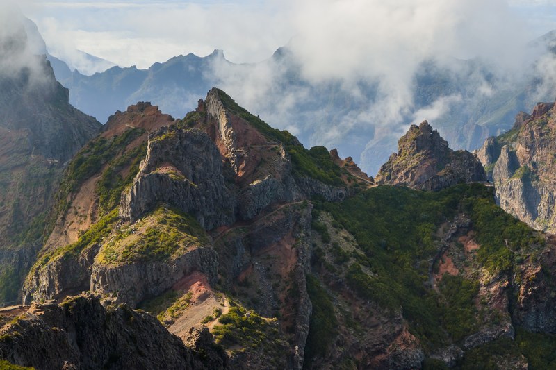 View from Miradouro do Pico do Arieiro, Madeira volcanic peaks