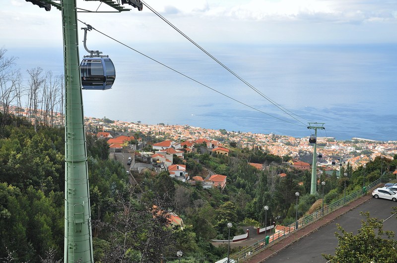 Teleférico Funchal-Monte cable car gondolas, Madeira