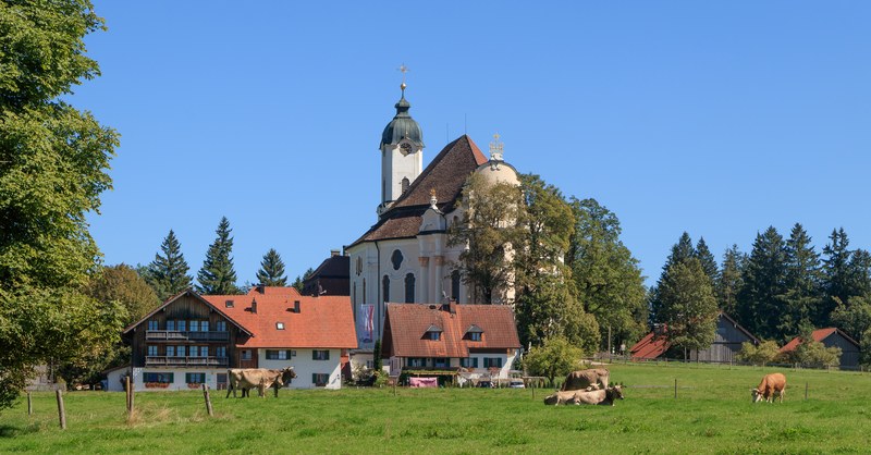 Wieskirche exterior, Bavaria