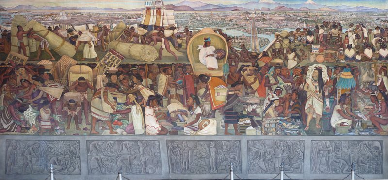 Diego Rivera mural, Palacio Nacional, Mexico City