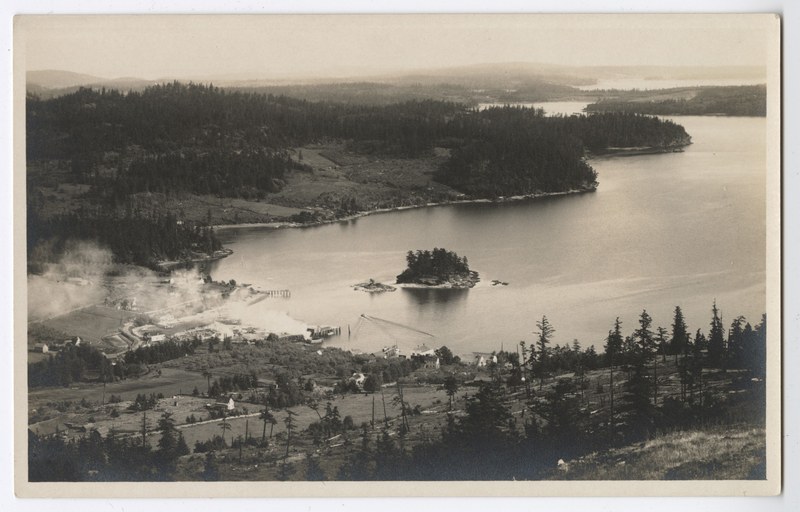 Aerial view of Eastsound, Orcas Island