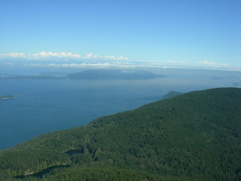 CCC-built sandstone observation tower at Mount Constitution summit