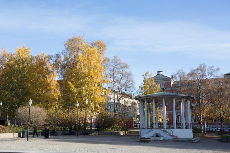 Birkelunden park fountain and music pavilion Grünerløkka Oslo