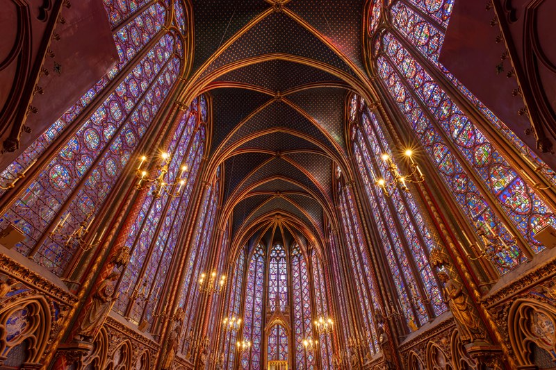 Sainte-Chapelle stained-glass upper chapel interior Paris