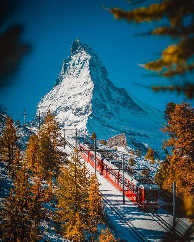 Gornergrat Railway with the Matterhorn