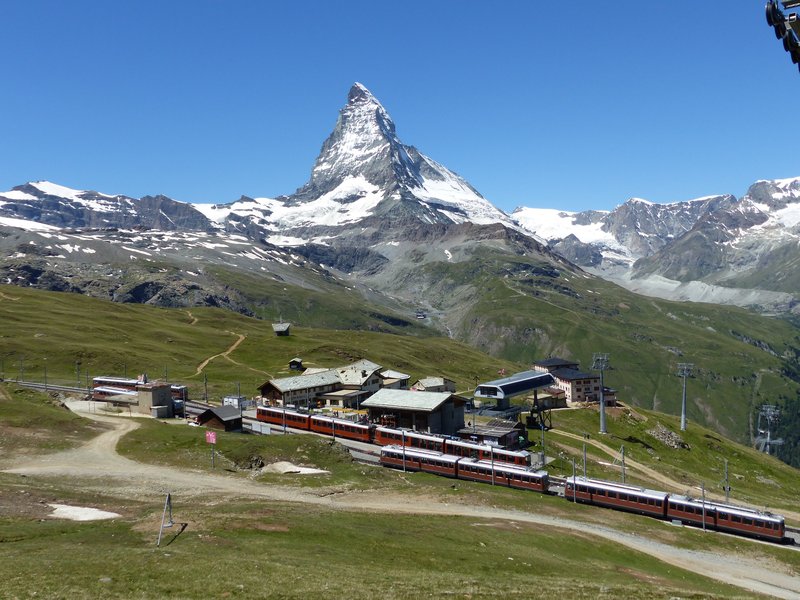 Riffelberg station beneath the Matterhorn