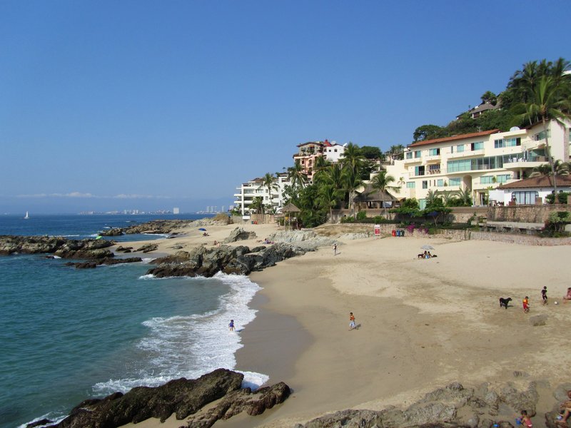 Conchas Chinas Beach cove and rock reef Puerto Vallarta