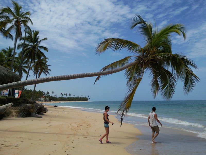 Quiet beach at Playa Uvero Alto north of Bávaro with few resorts