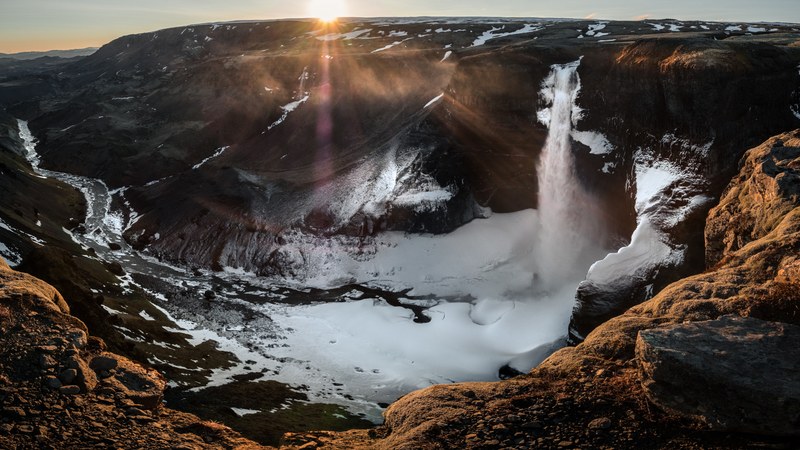 Háifoss waterfall