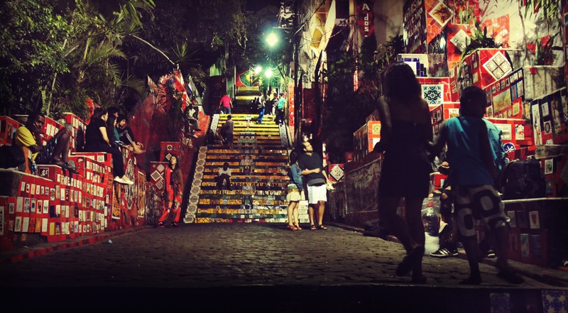 Escadaria Selarón – tiled staircase, Lapa