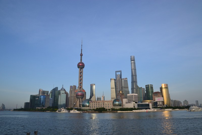 Shanghai Tower twisting glass skyscraper in Lujiazui Pudong