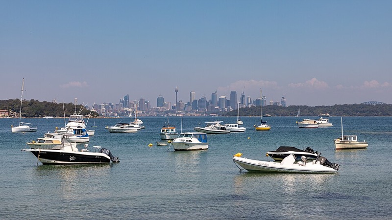 Watsons Bay harbour village and Camp Cove beach